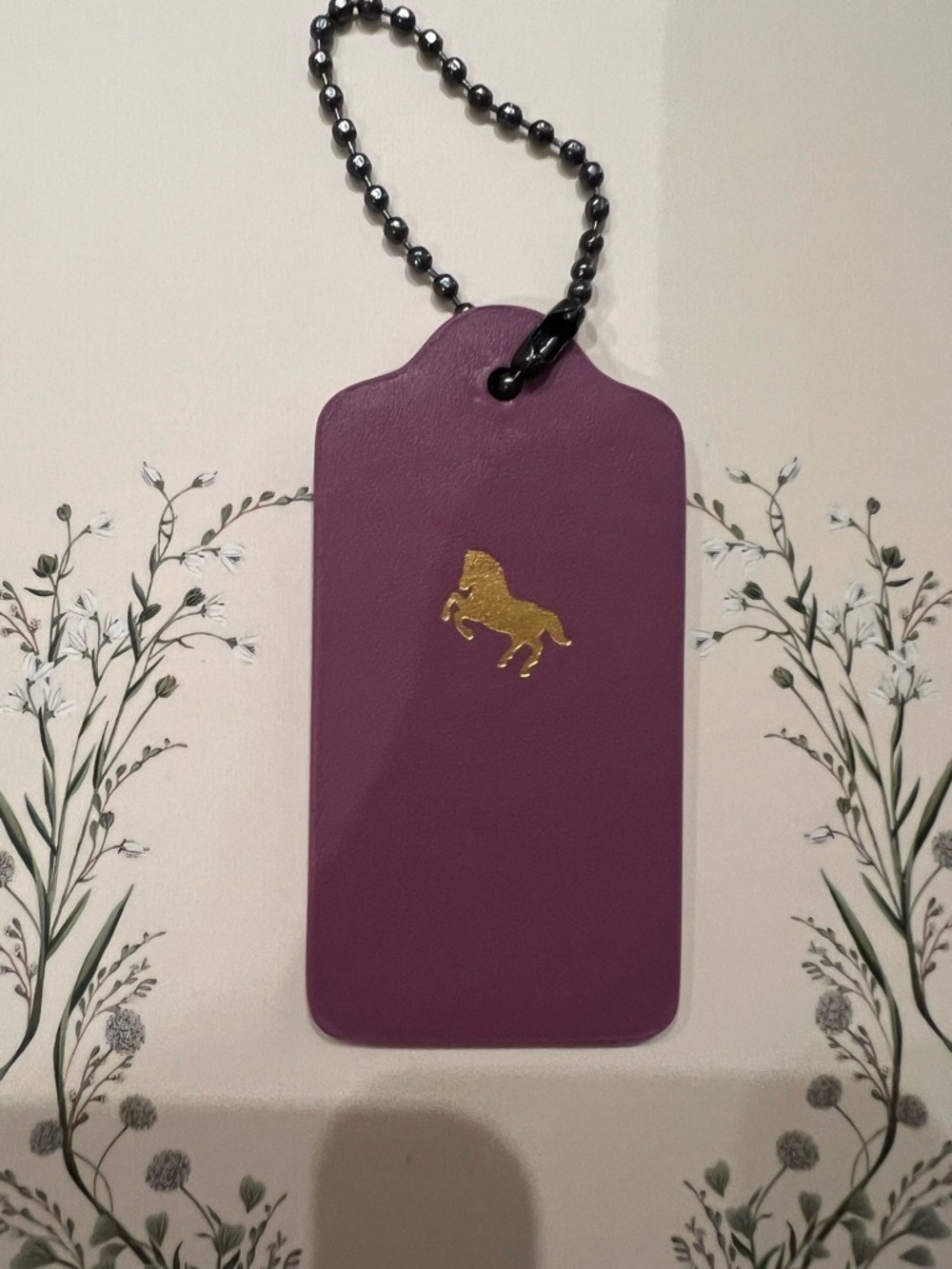 Coach Lilac Year of the Horse Zodiac Leather Hangtag - Asia 
 Exclusive NWOT